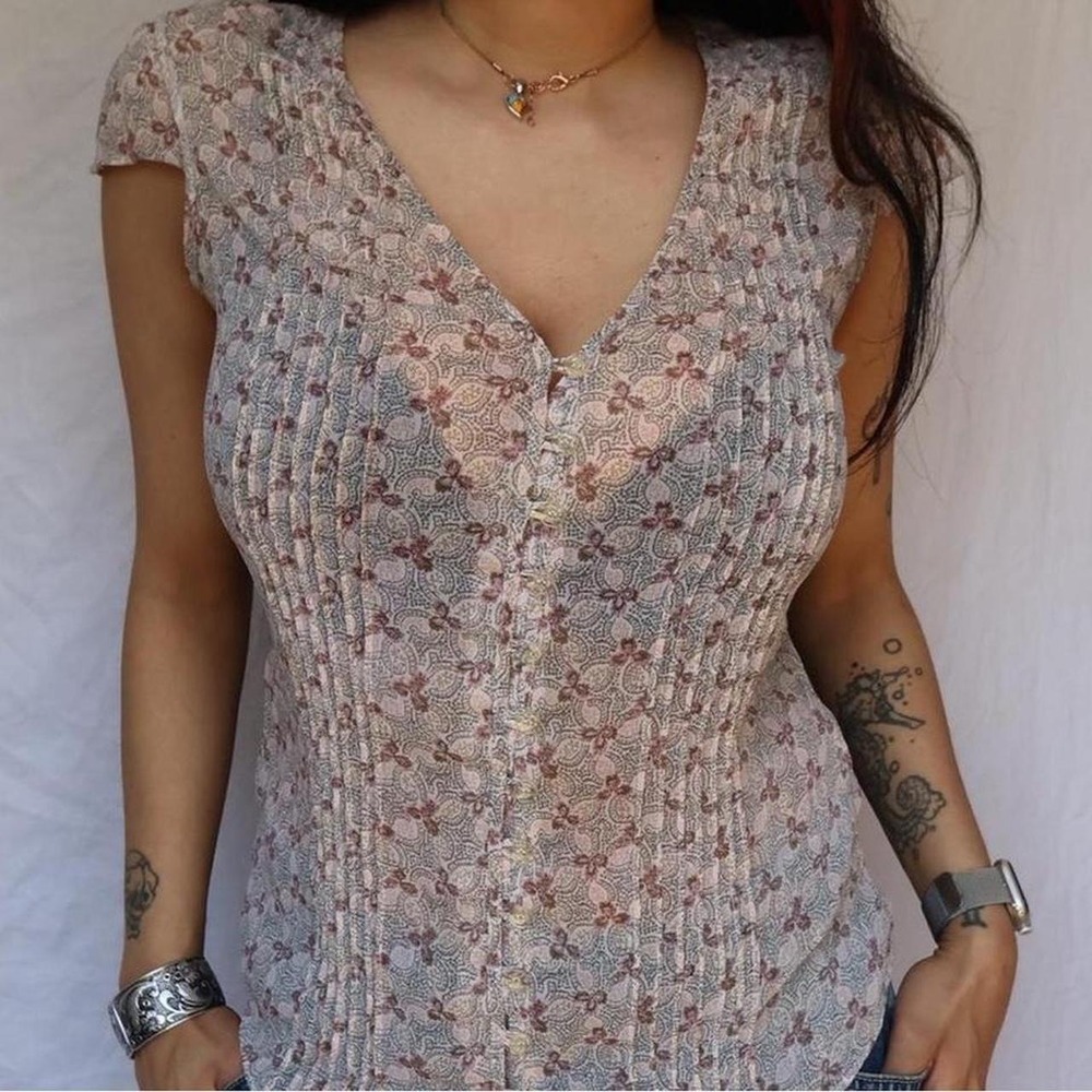 Vintage Sheer Boho Blouse